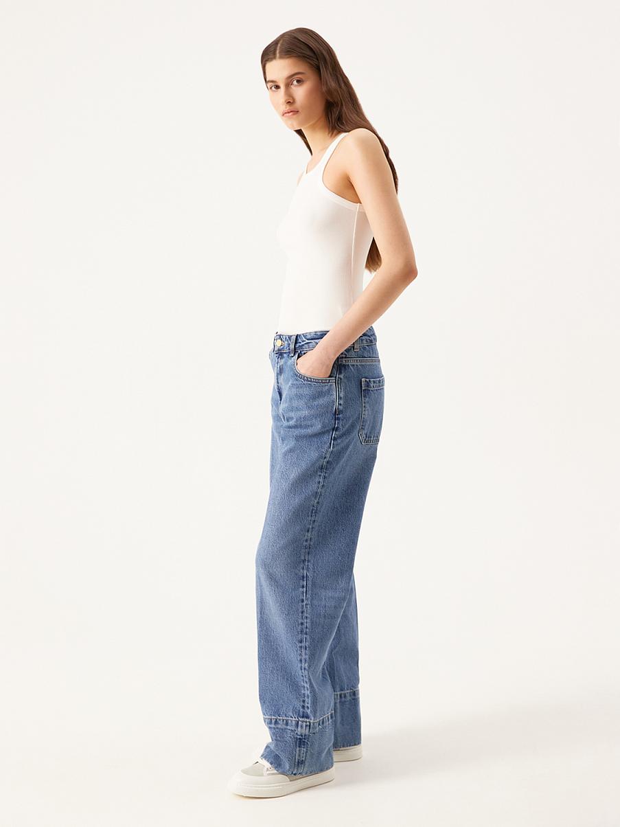 Трикотажный топ в рубчик