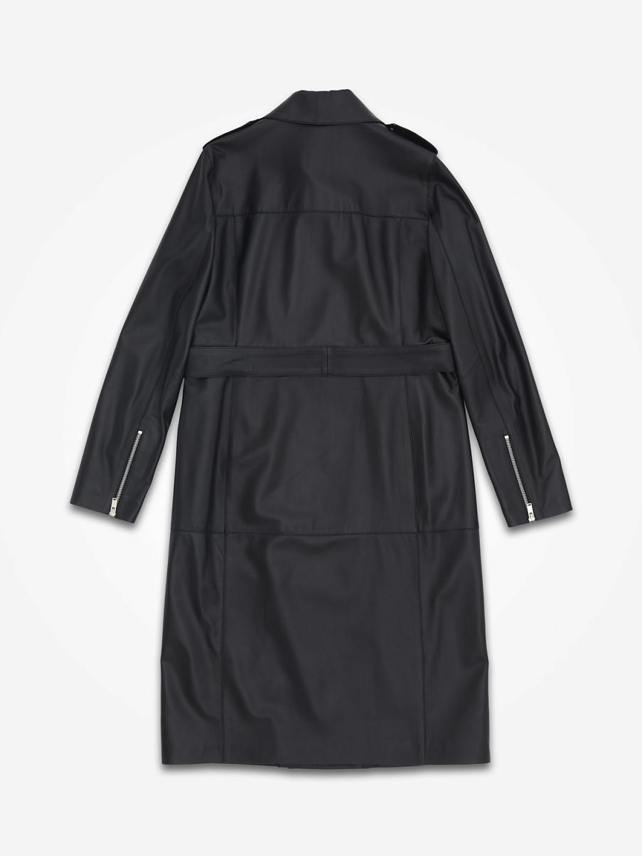 Тренч из натуральной кожи