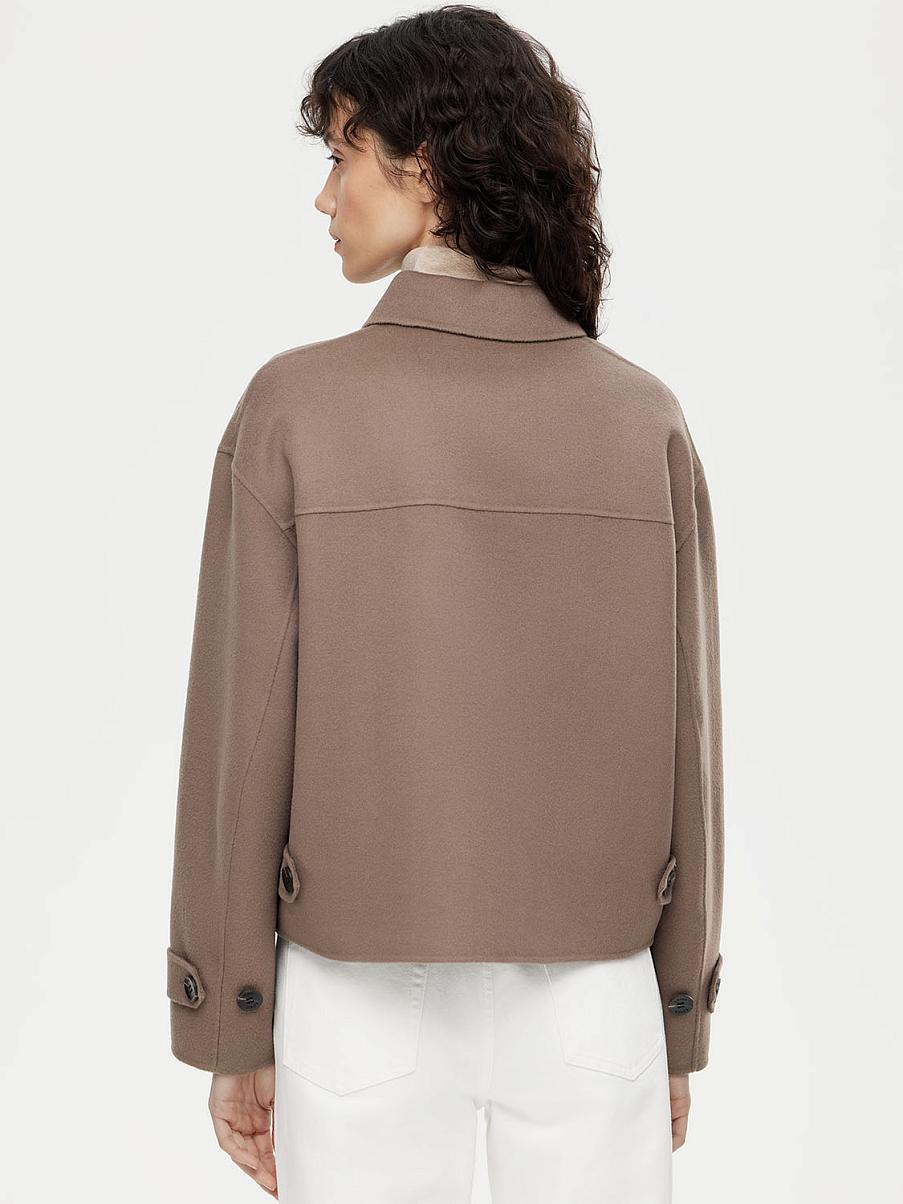 Укороченное пальто из шерсти мериноса