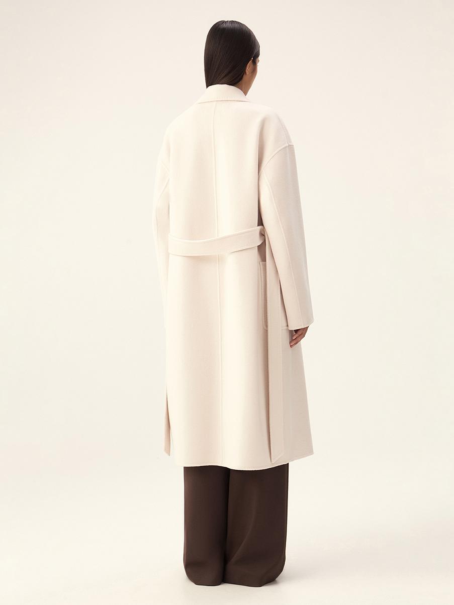 Пальто из мериноса и кашемира с поясом