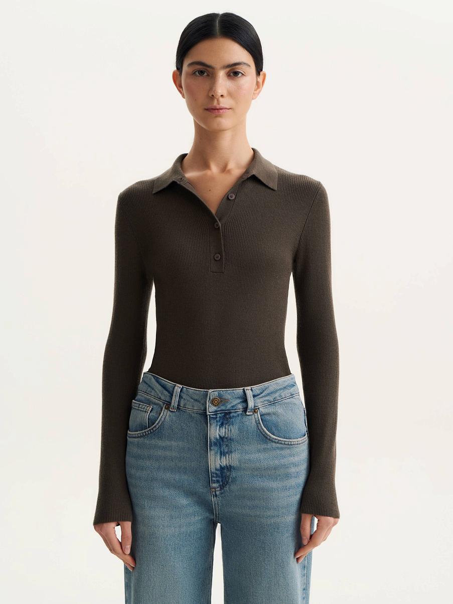 Поло с длинным рукавом 