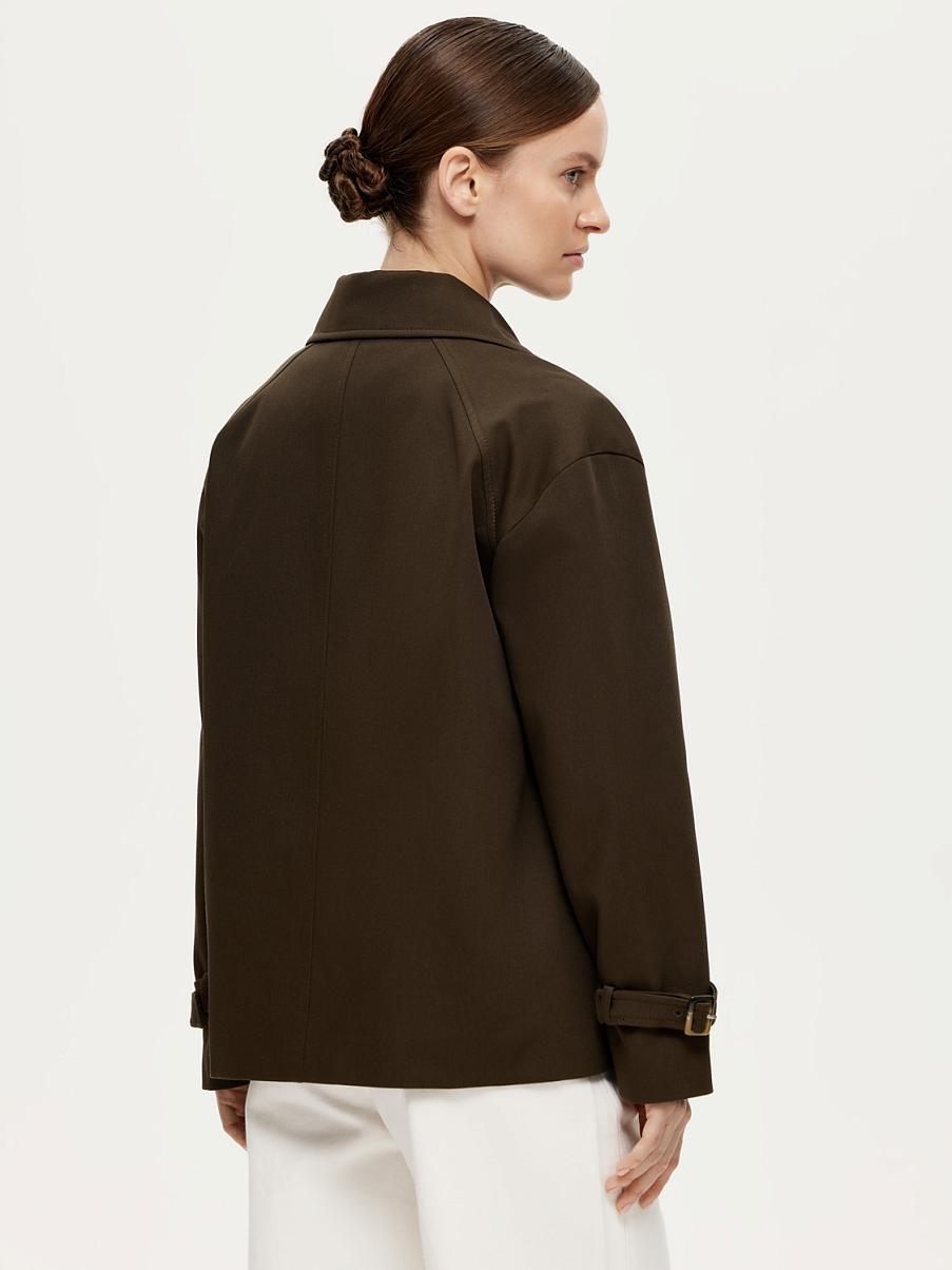 Укороченный хлопковый тренч