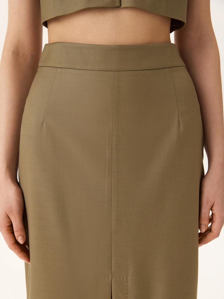 Юбка миди с разрезом