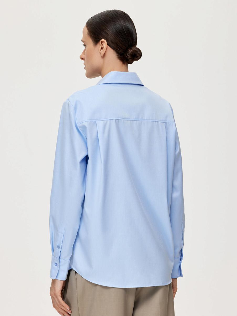 Хлопковая рубашка прямого кроя