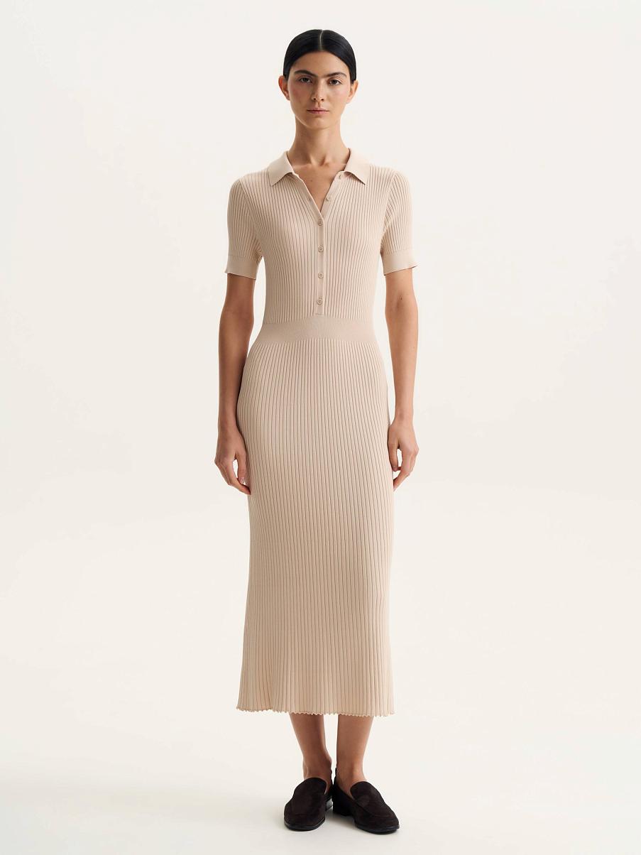 Платье трикотажное миди