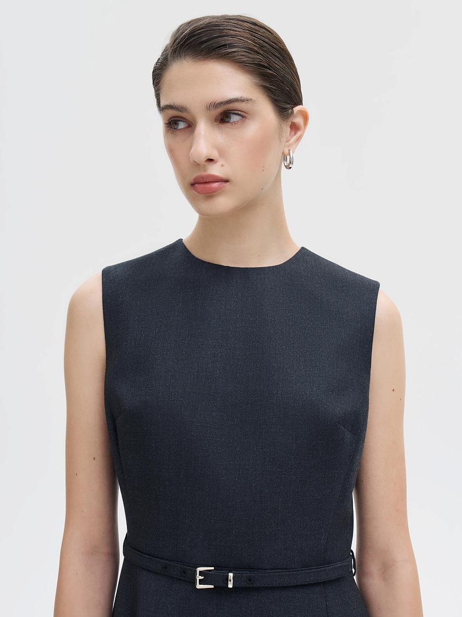 Платье мини приталенное