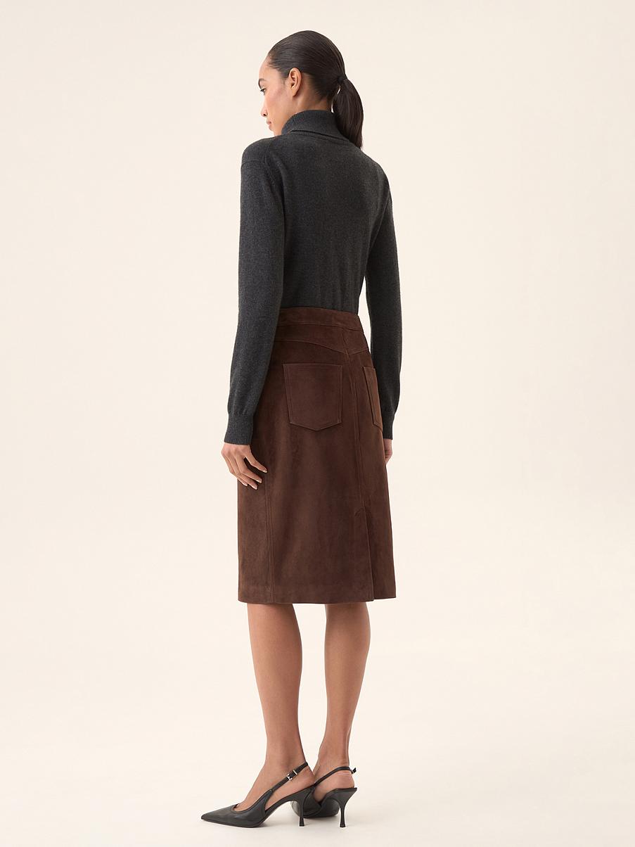 Юбка из натуральной замши