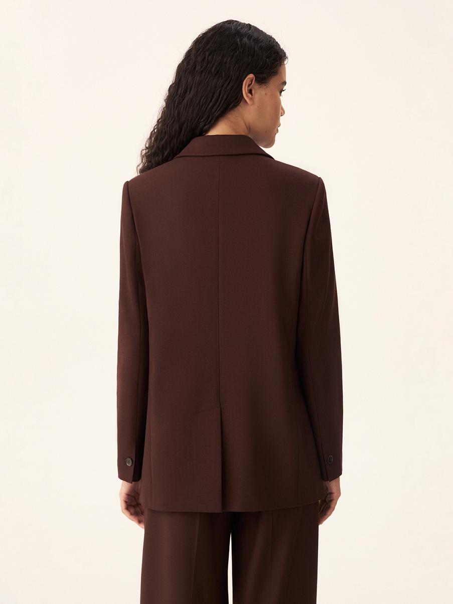 Однобортный жакет из шерсти