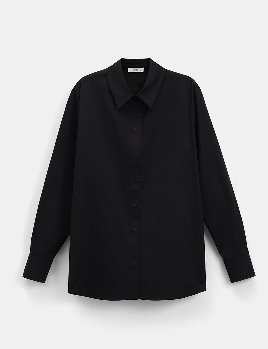 Хлопковая рубашка прямого кроя