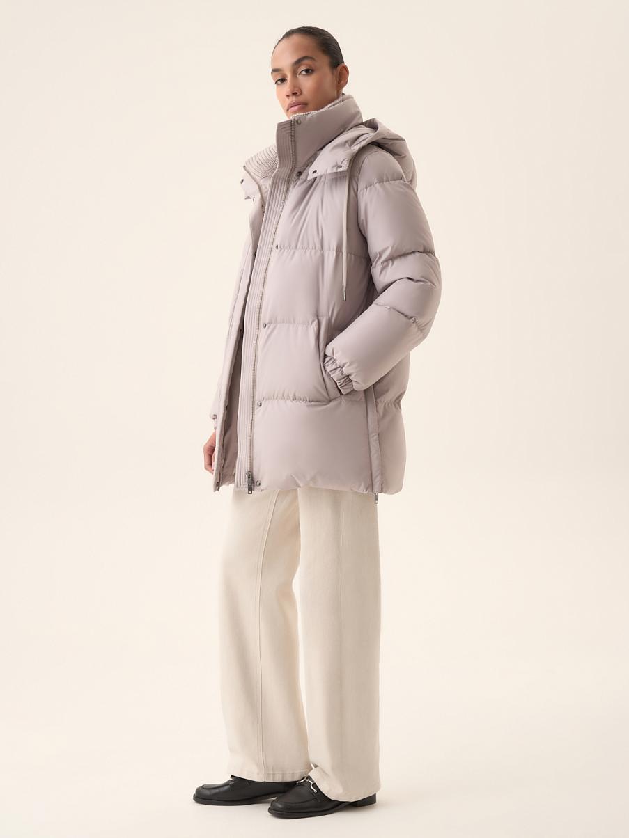 Куртка с воротником-стойкой и капюшоном