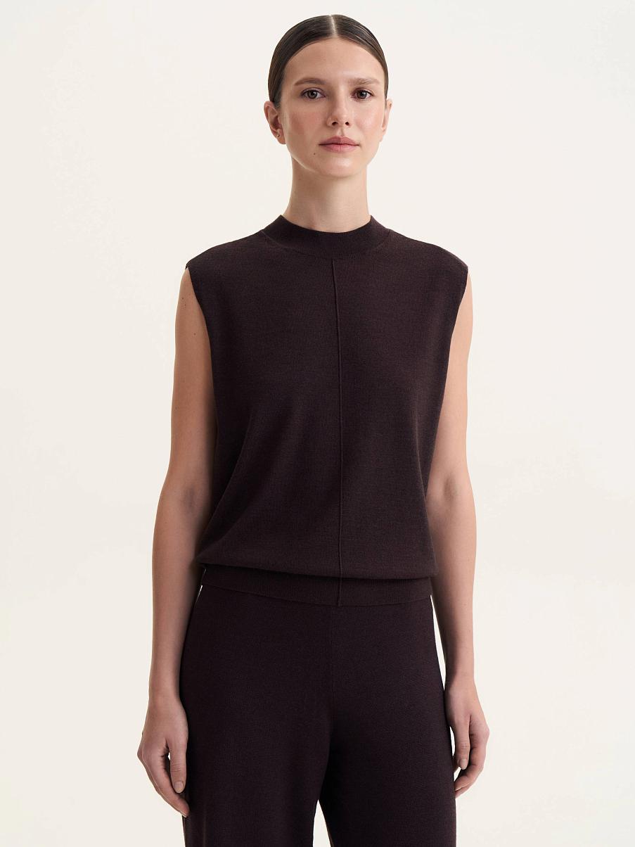 Топ из шелка и шерсти мериноса