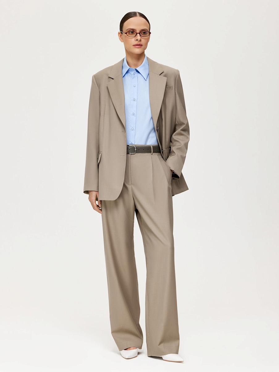 Хлопковая рубашка прямого кроя