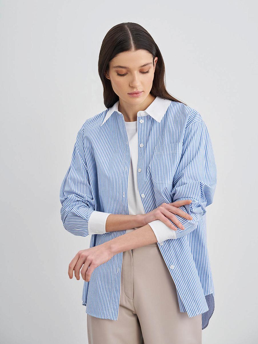 Рубашка из хлопка в полоску