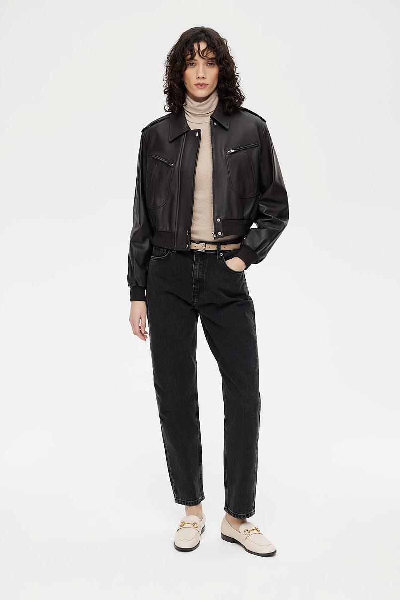 Лоферы из кожи