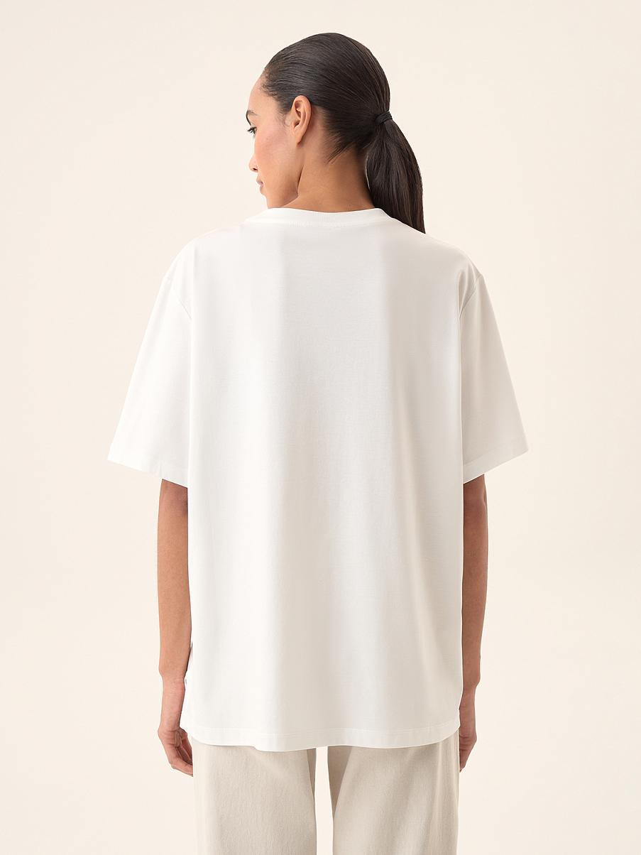 Футболка свободного кроя с шелком