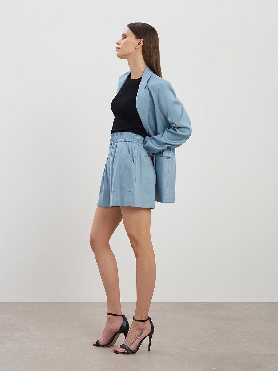 Шорты изо льна с карманами