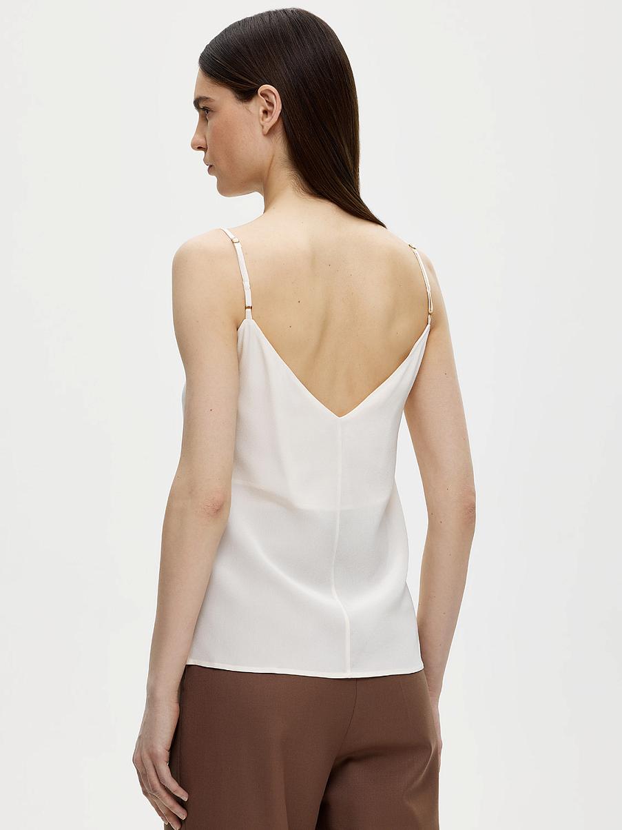 Шелковый топ на бретелях