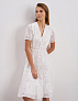 Платье мини из хлопка с кружевом