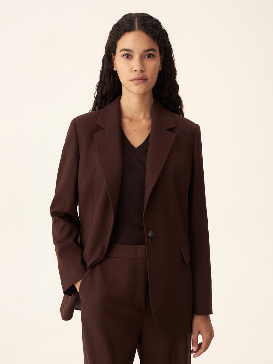 Однобортный жакет из шерсти