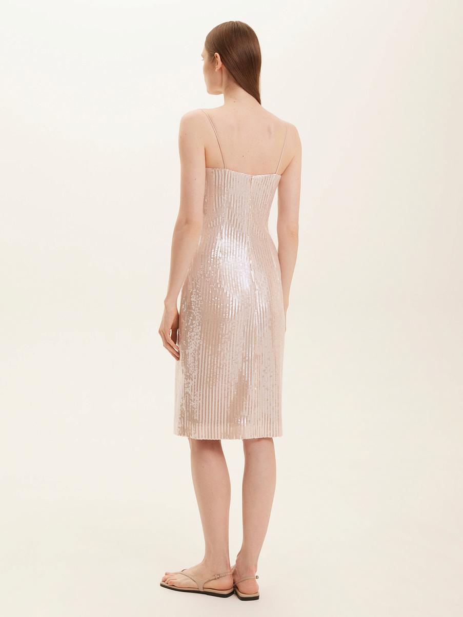 Платье мини расшитое пайетками