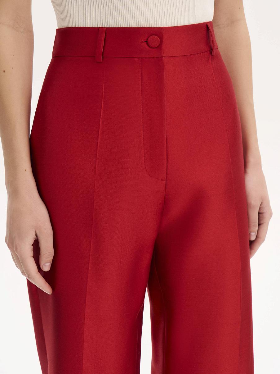 Брюки из шерсти и шелка