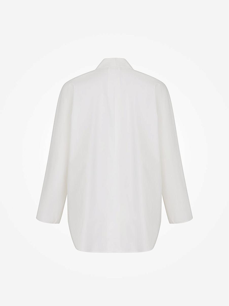Асимметричная хлопковая рубашка оверсайз