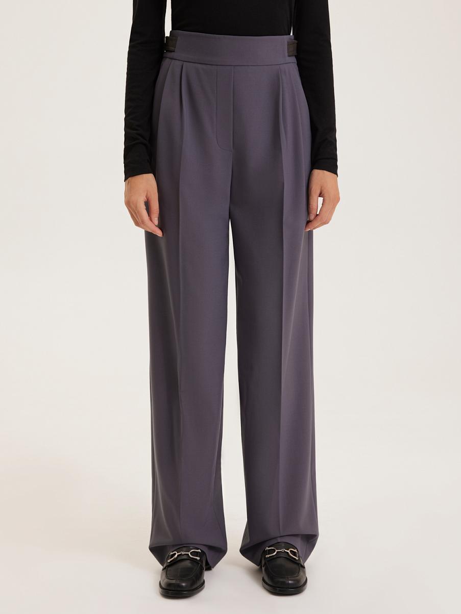 Широкие брюки из шерсти