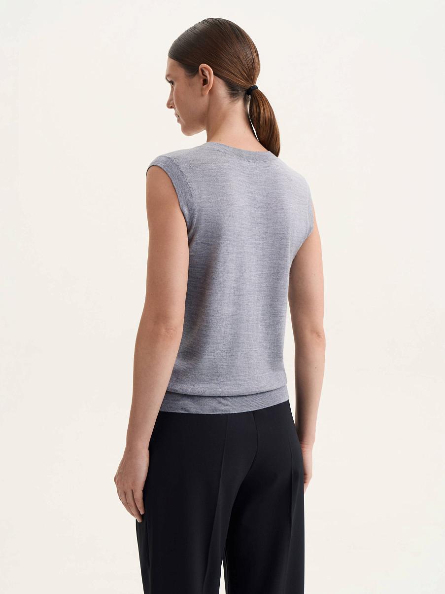 Жилетка из шелка и шерсти мериноса