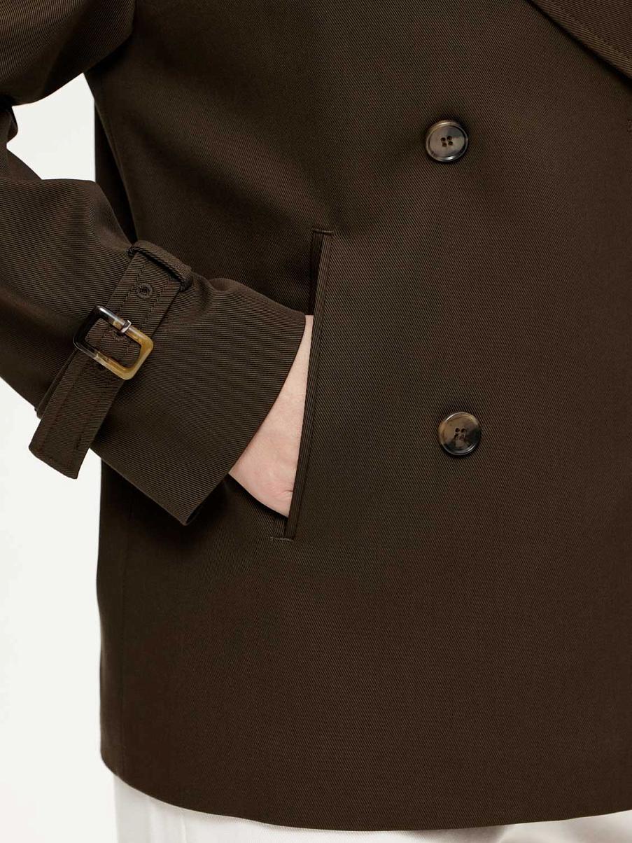 Укороченный хлопковый тренч