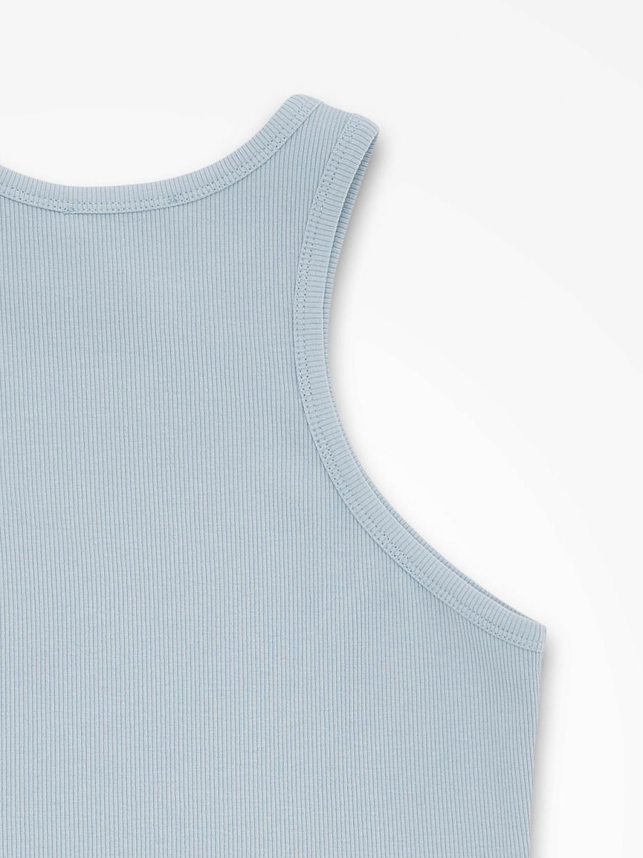 Хлопковый топ в рубчик