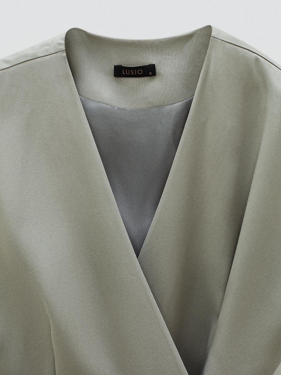 Платье миди на запах с поясом