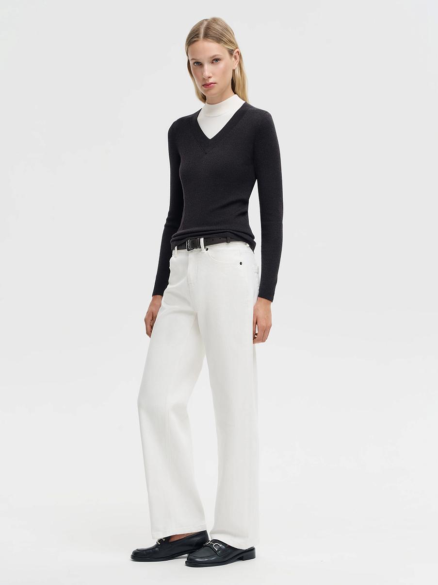 Джемпер с V-вырезом из мериноса