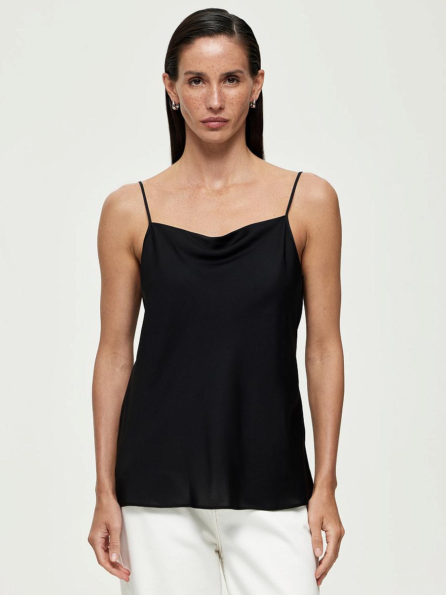 Шелковый топ на бретелях