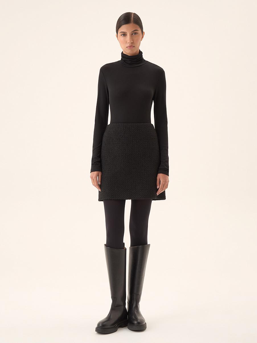 Юбка мини из ткани букле