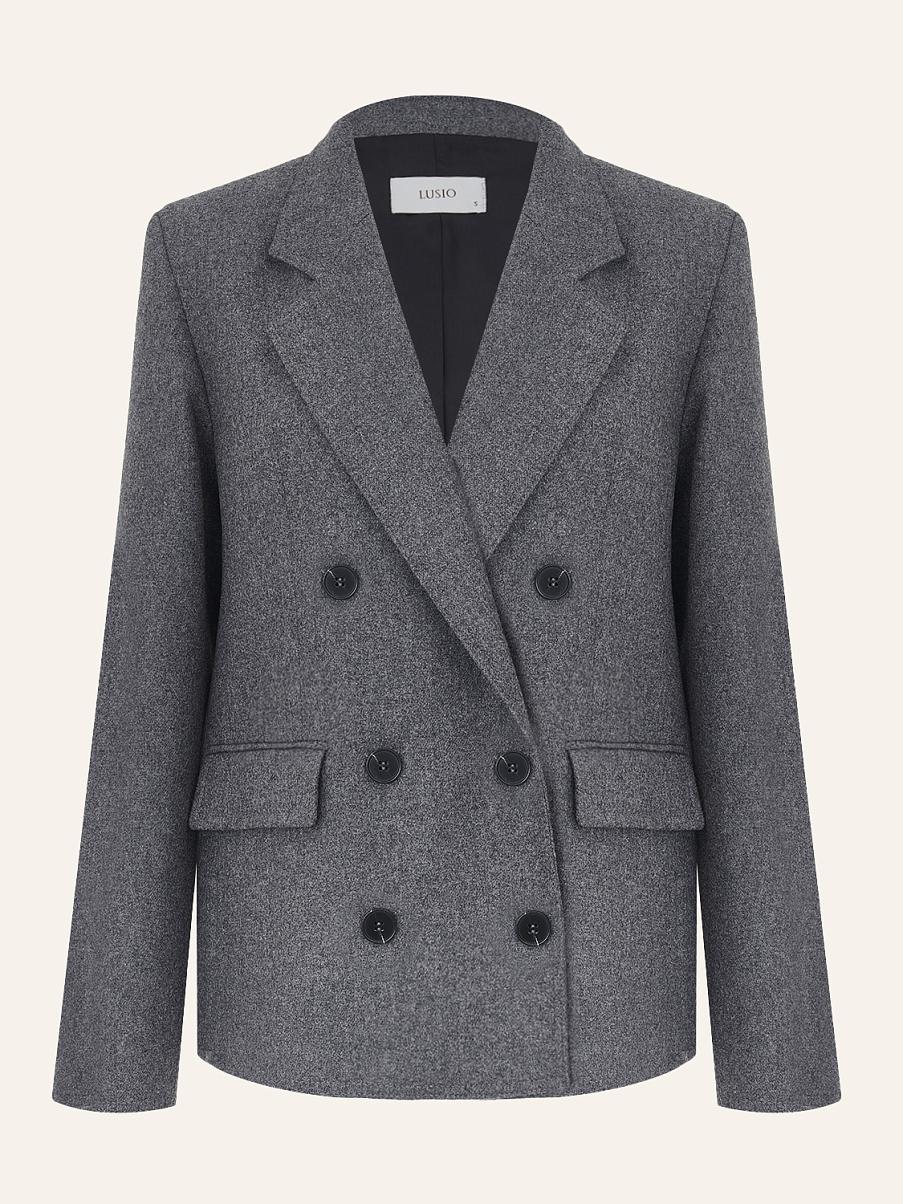 Двубортный жакет из шерсти