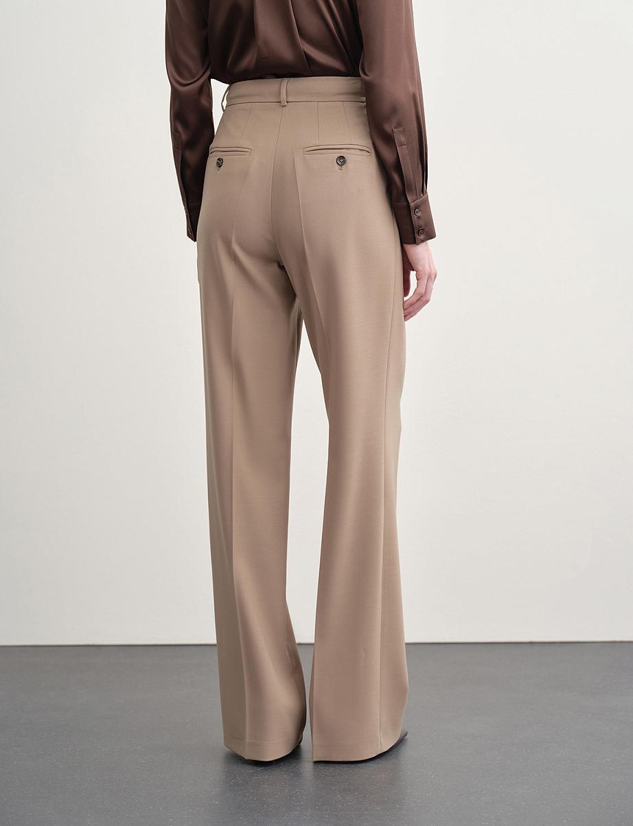 Прямые брюки с шерстью со стрелками