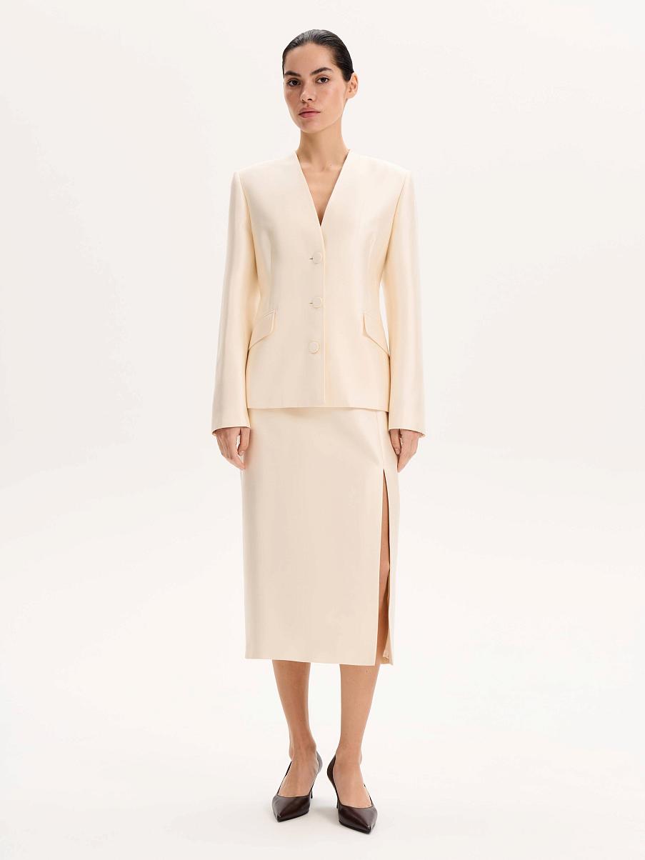 Юбка из шерсти и шелка