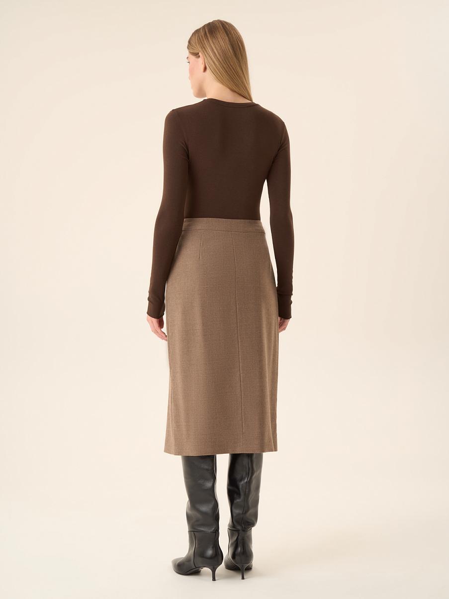 Юбка с запахом длины миди