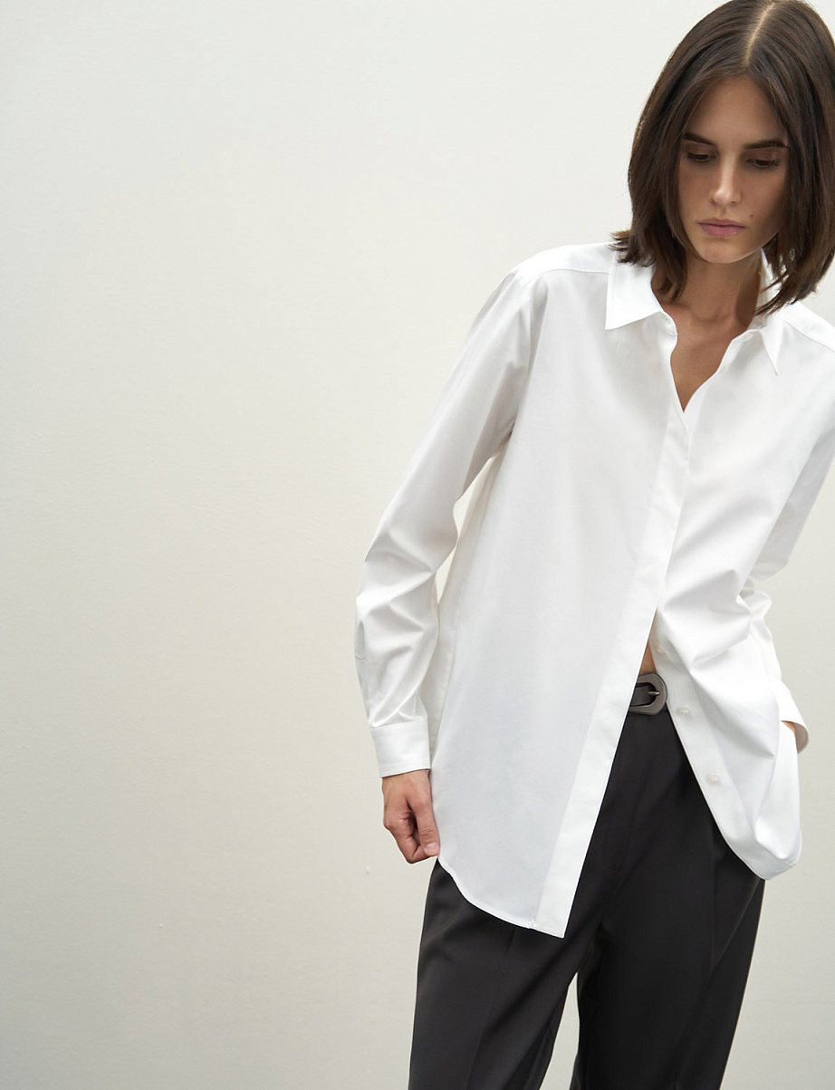 Рубашка оверсайз из хлопка