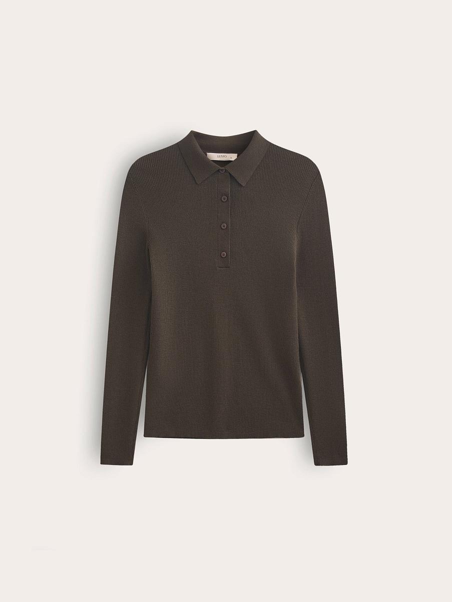 Поло с длинным рукавом 