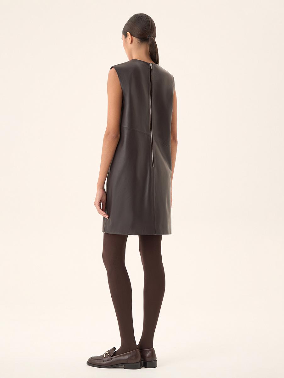 Платье из натуральной кожи