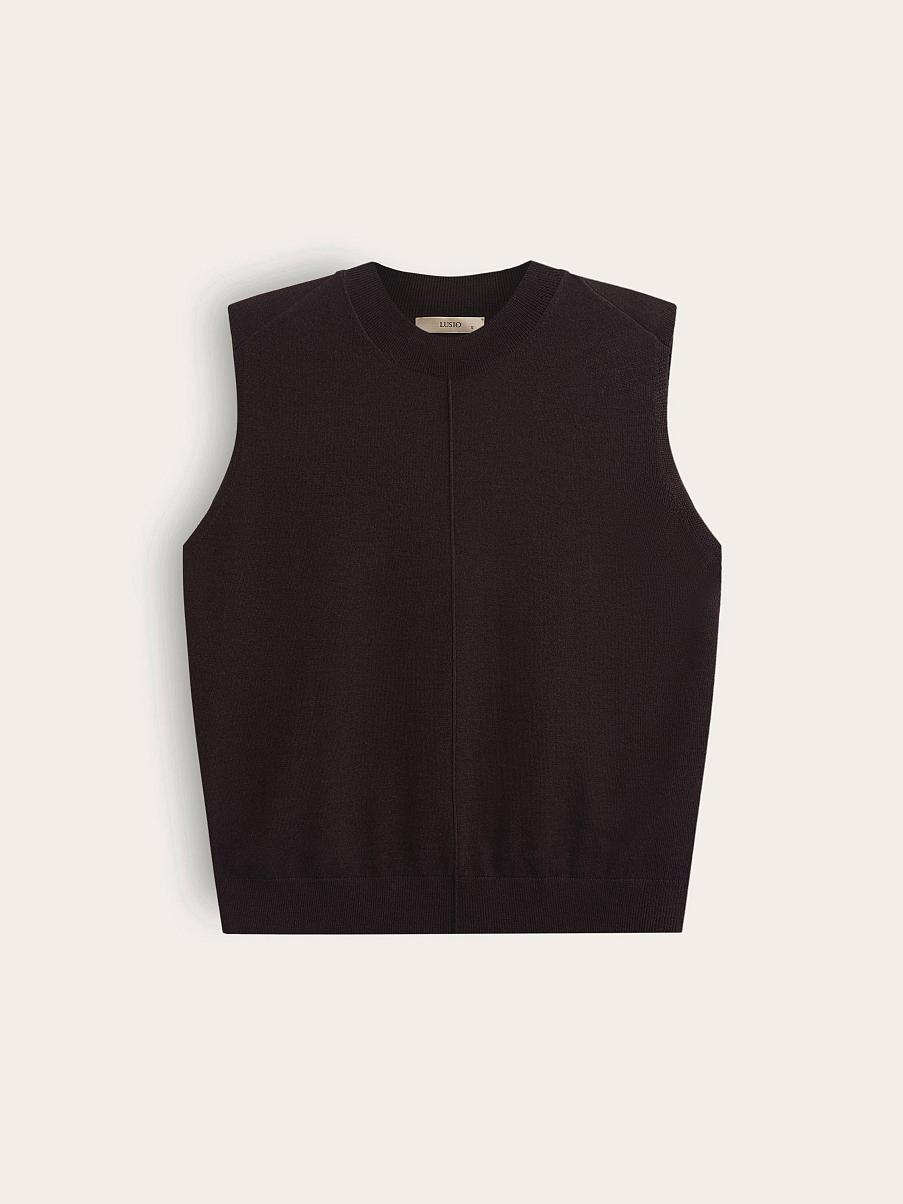 Топ из шелка и шерсти мериноса