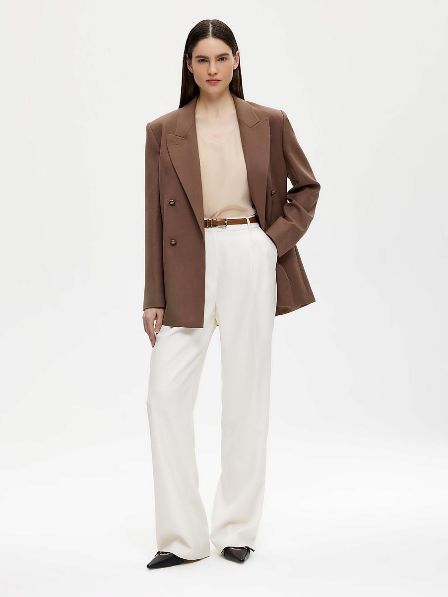 Брюки палаццо с шерстью