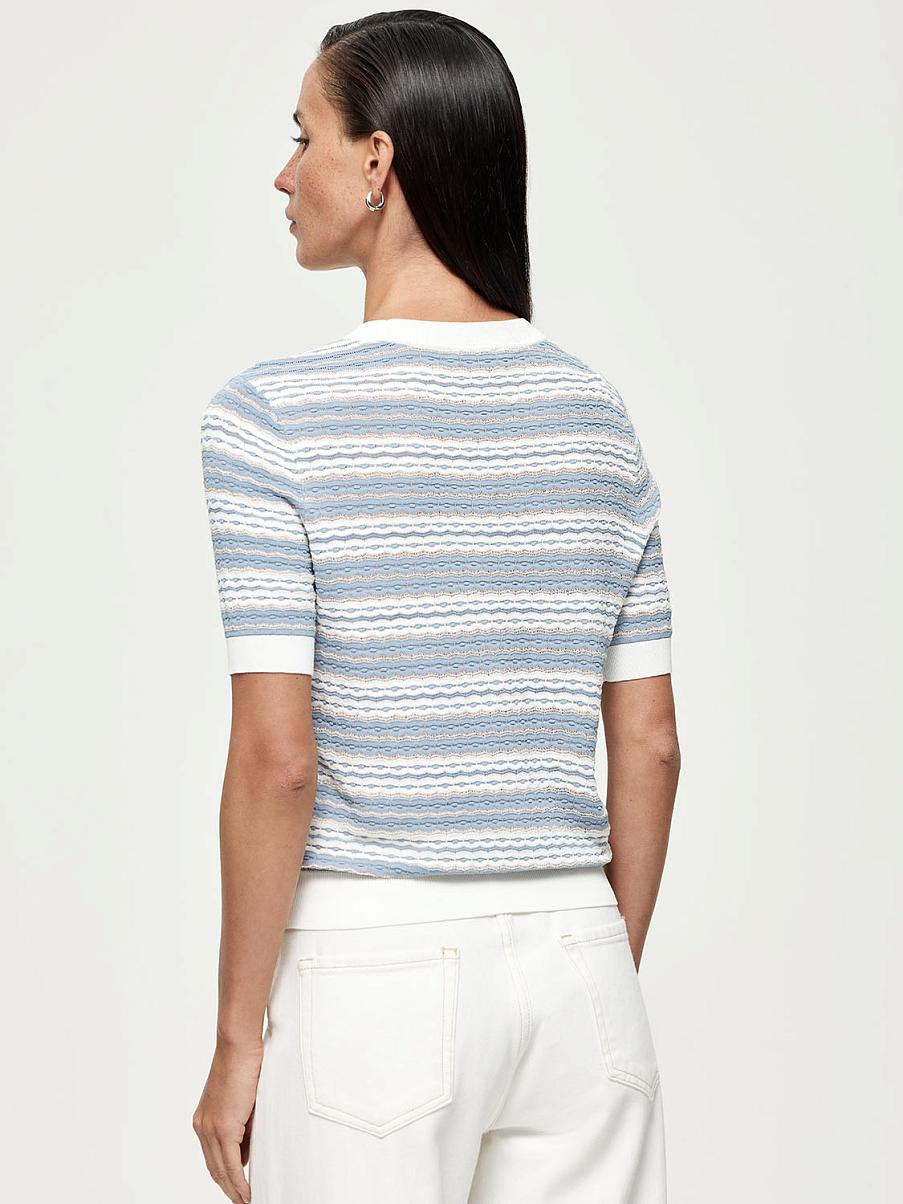 Трикотажная блуза в полоску