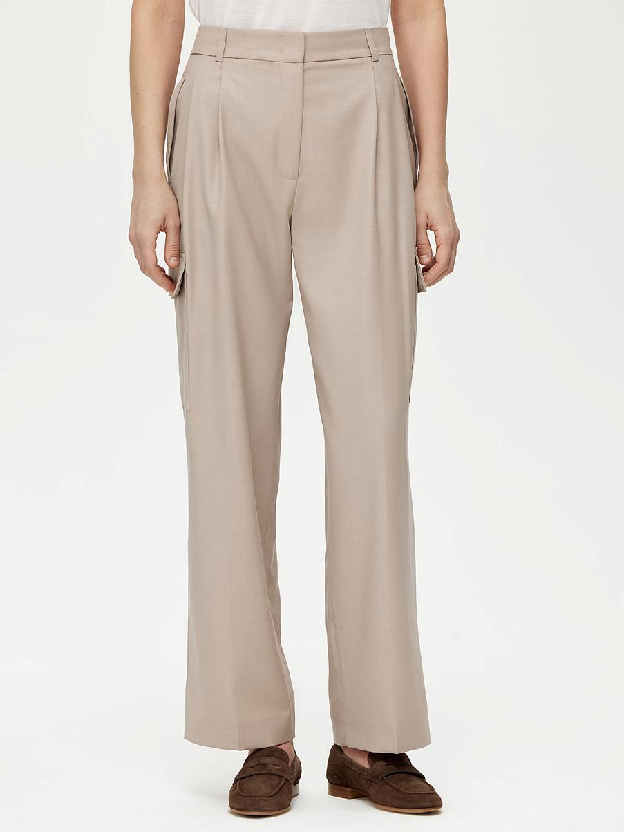 Широкие брюки карго с шерстью