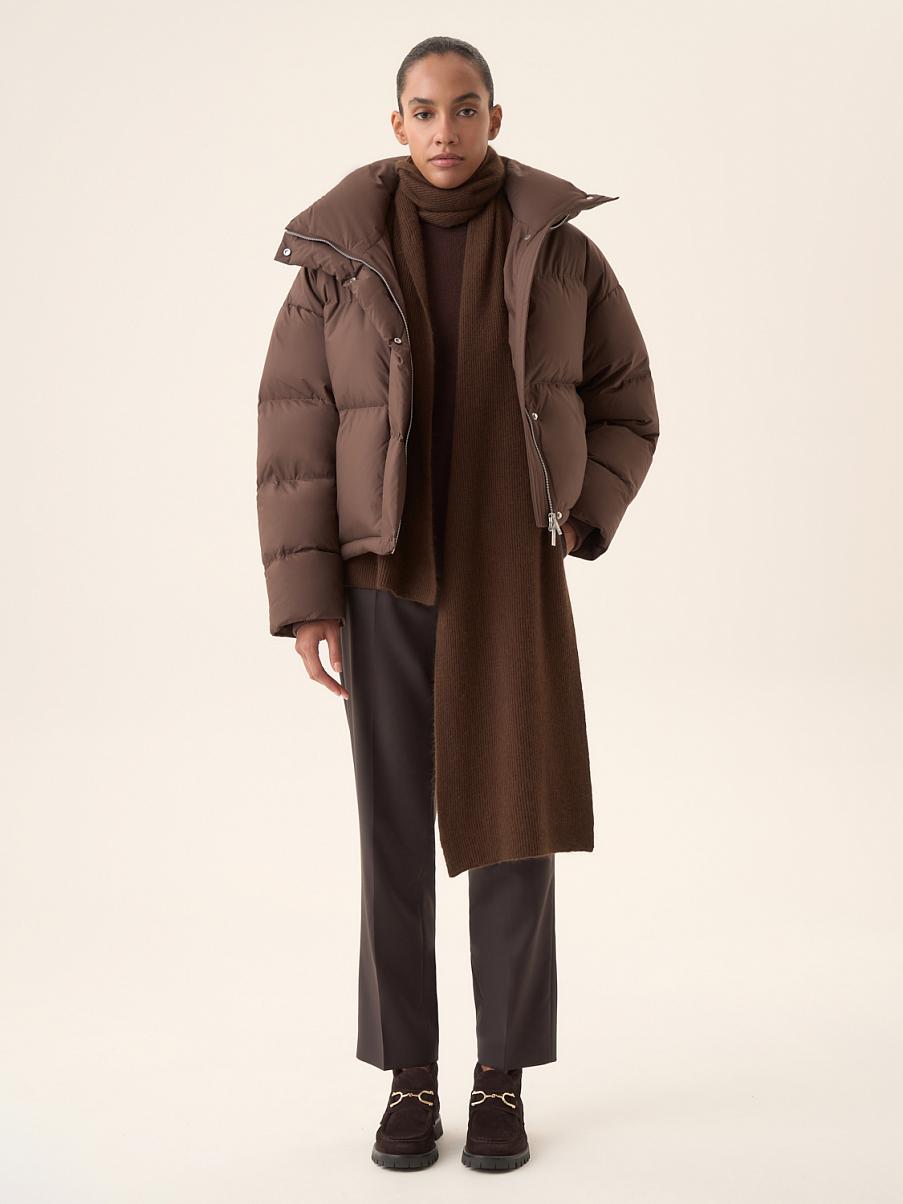 Куртка укороченная с наполнителем из пуха и пера белой утки