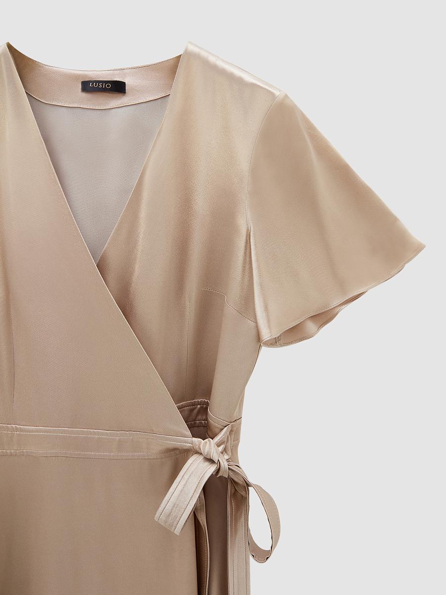 Платье миди на запах из вискозы