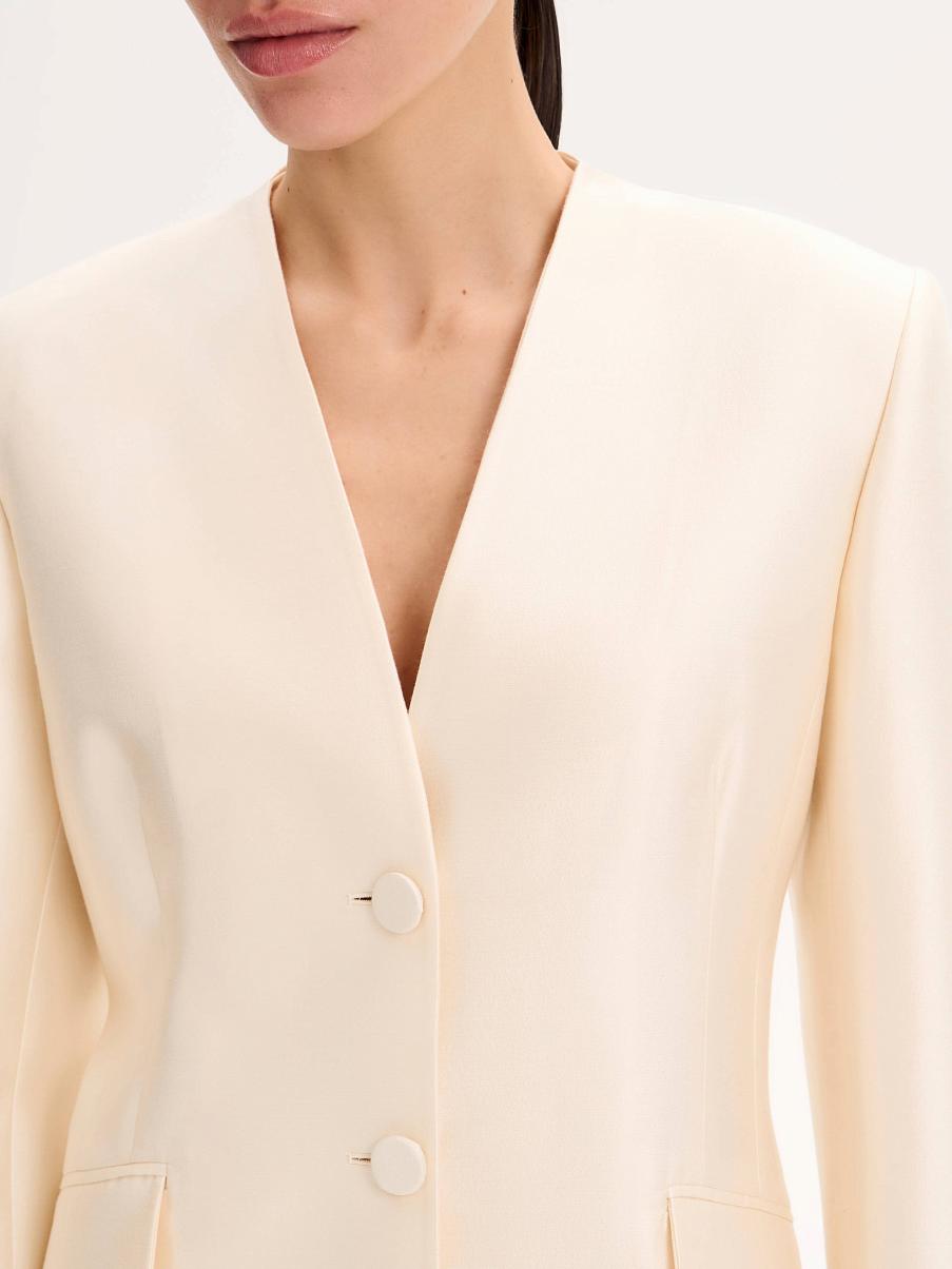 Жакет из шерсти и шелка