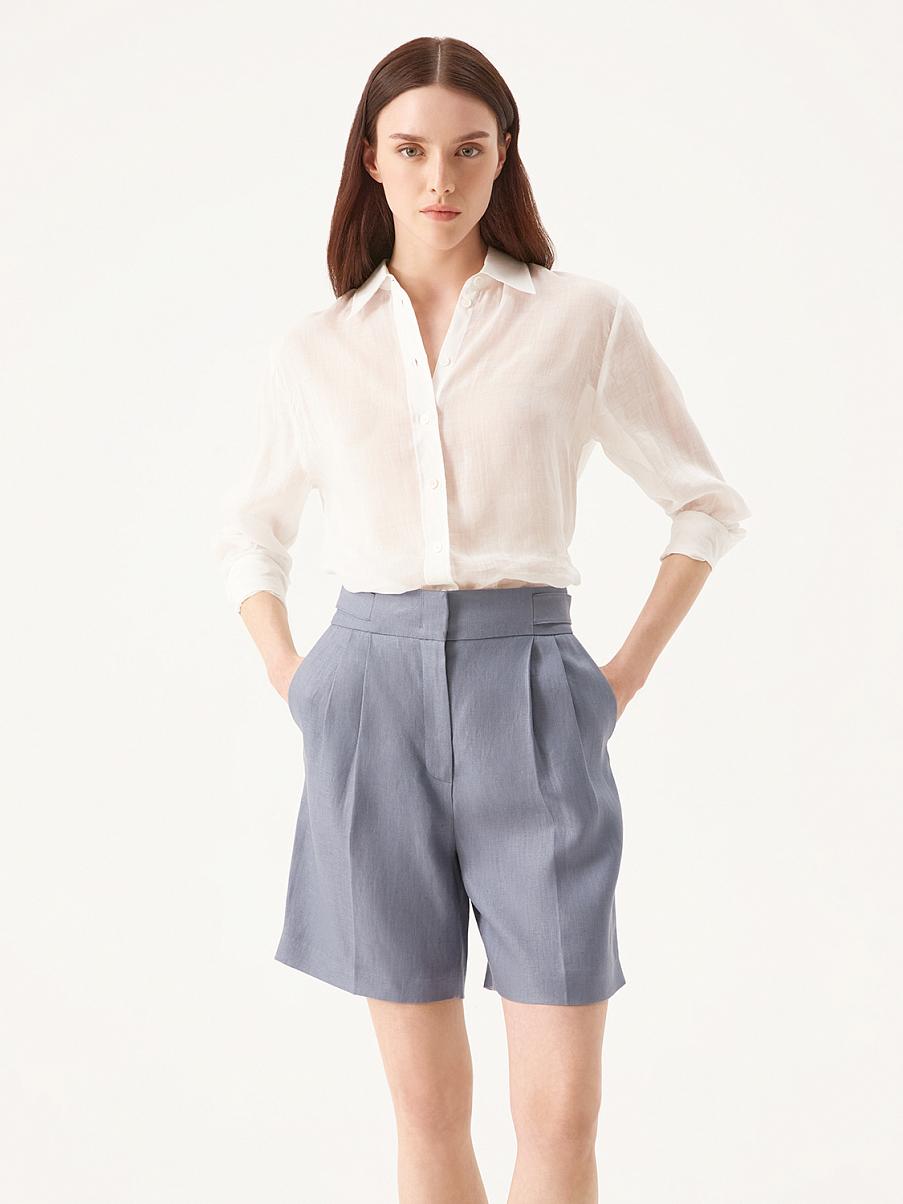 Шорты-бермуды изо льна