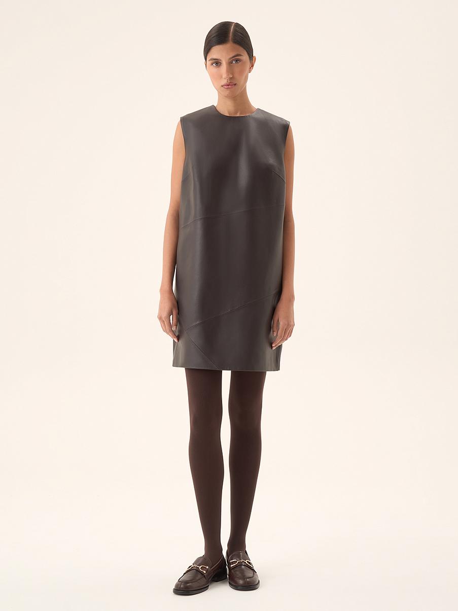 Платье из натуральной кожи